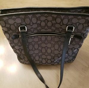 Coach signature tote cloth